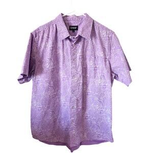 Ripndip Mens Lord Nermal Short Sleeve Button Up Shirt Size XL Purple
